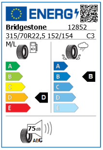 Anvelopa tractiune 315/70/22,5 Bridgestone M749 (MS) 152/154M/L