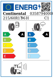 Anvelopa vara 215/60/17 Continental ContiEcoContact6 96H