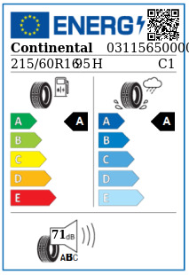 Anvelopa vara 215/60/16 Continental ContiEcoContact6 95H