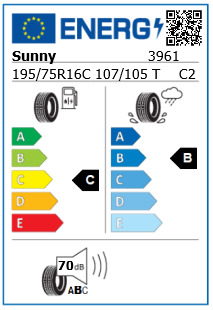 Anvelopa vara 195/75/16C Sunny NL106 107/105T