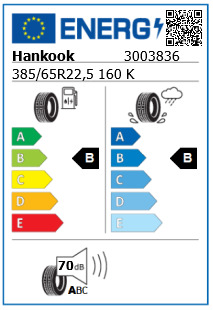 Anvelopa directie 385/65/22,5 Hankook AH51 (MS) 160K